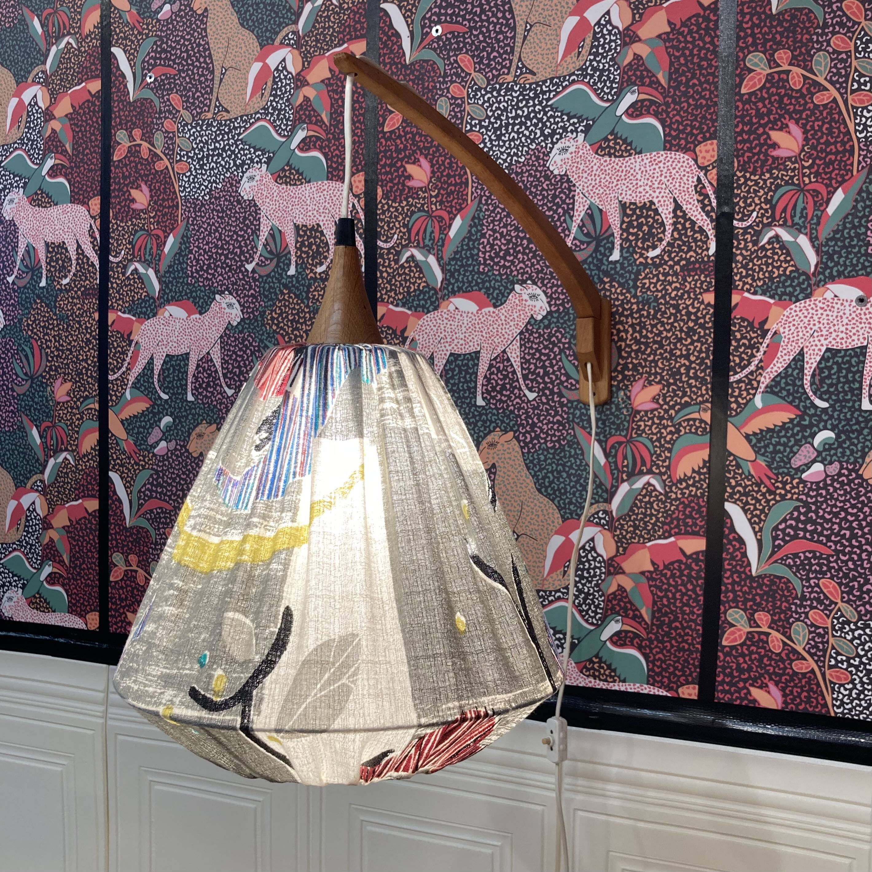 Large modular wall light Scandinavian design 1950.