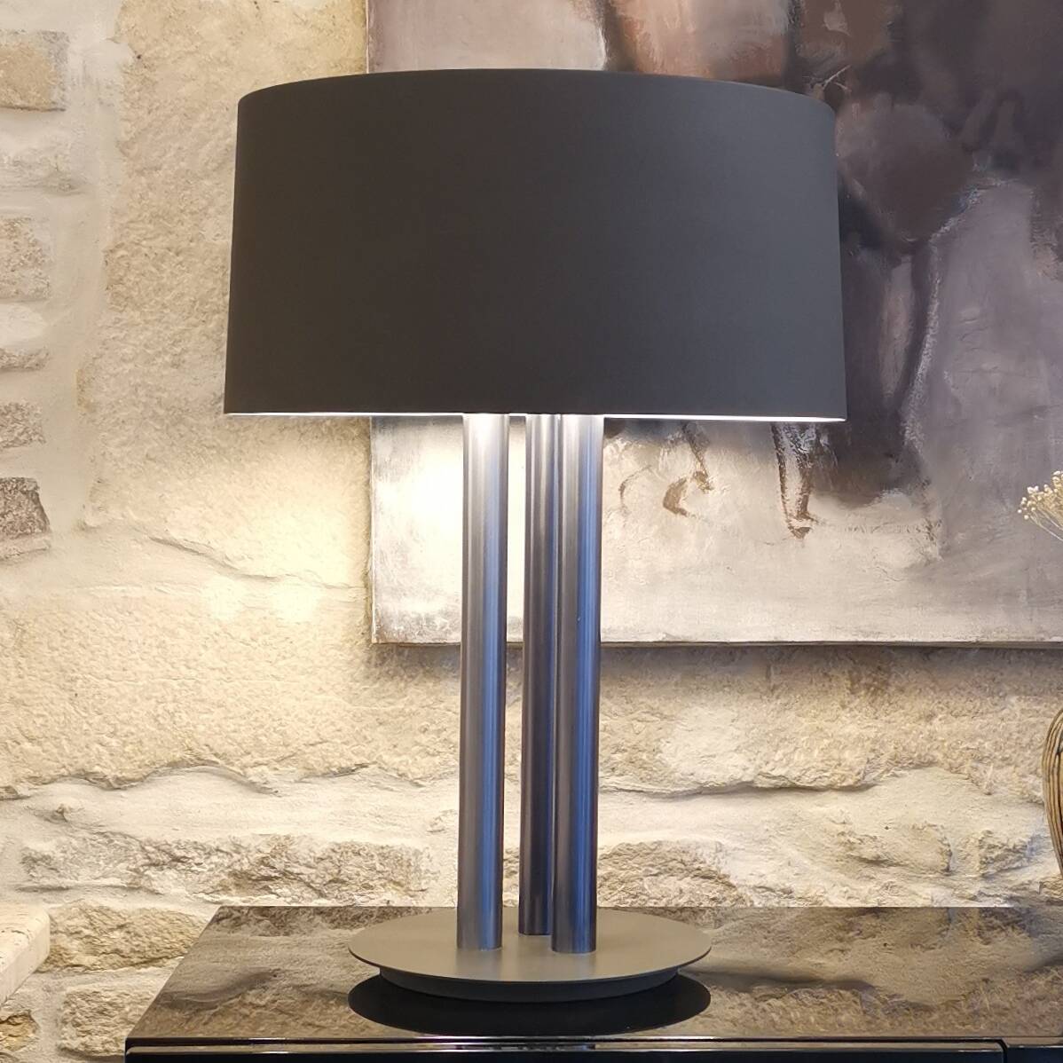 Rare lampe 10589 design Michel Boyer, édition Verre Lumière
