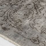 Grey Oushak Floor Wool Rug-2204
