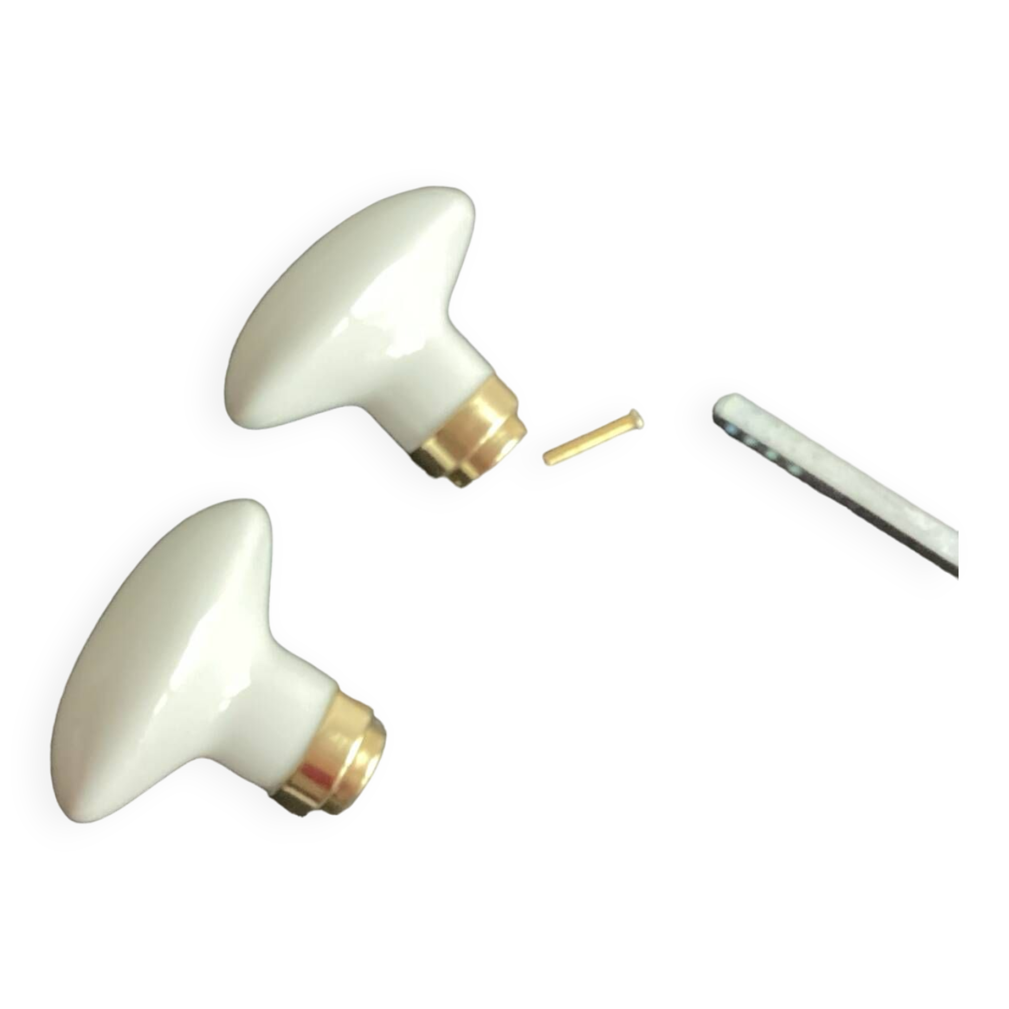 Pair of porcelain door handles