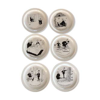 St Amand "Faizant" Faïencerie plates