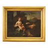 Antique Italian Painting Allegory Of Motherhood From The 18th Century