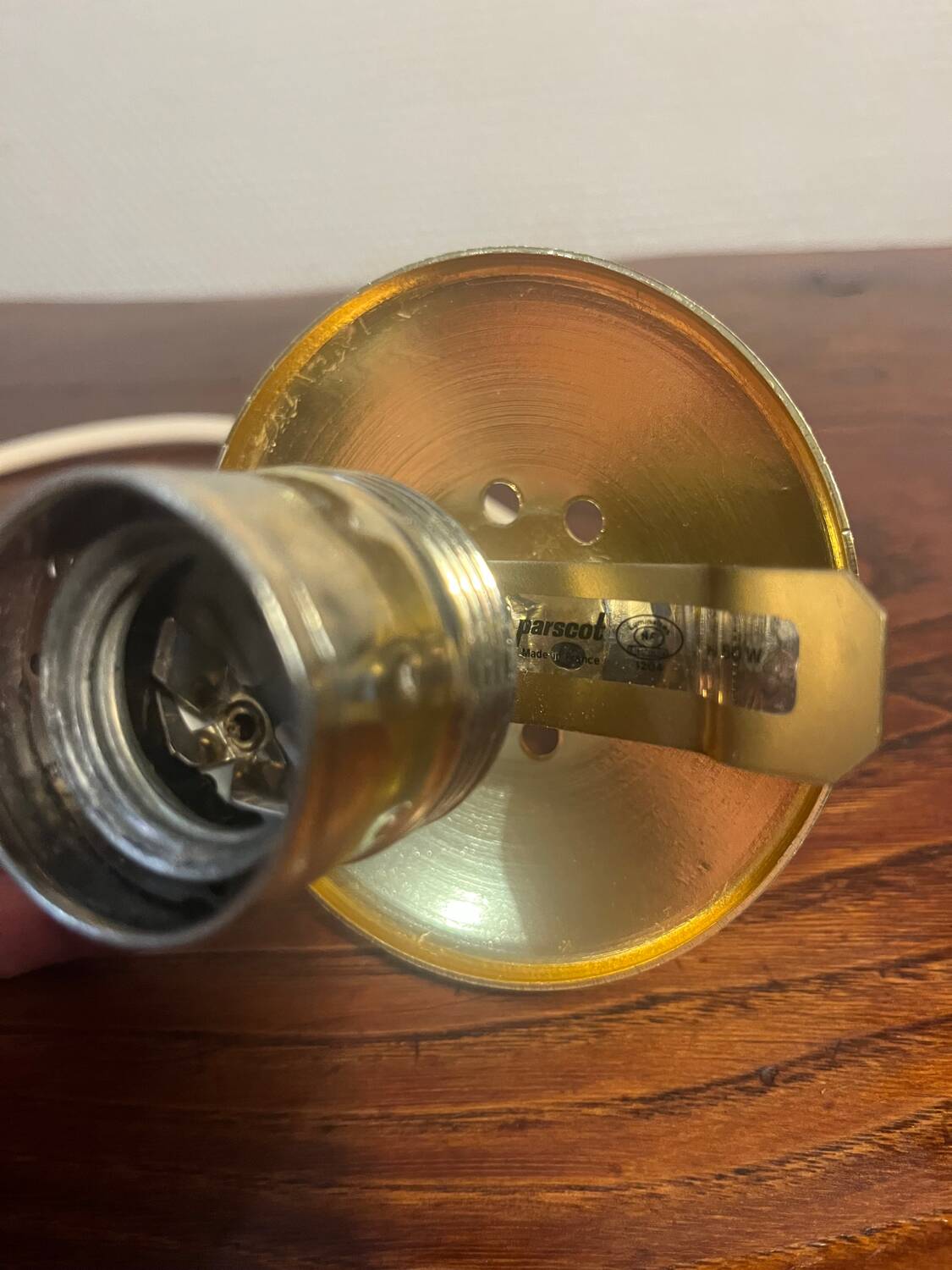 Pascot opaline globe pendant light, gold canopy