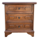 Vintage bedside cabinet with three drawers in moulded wood, Louis XV style.