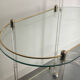 Plexiglass and glass rolling table