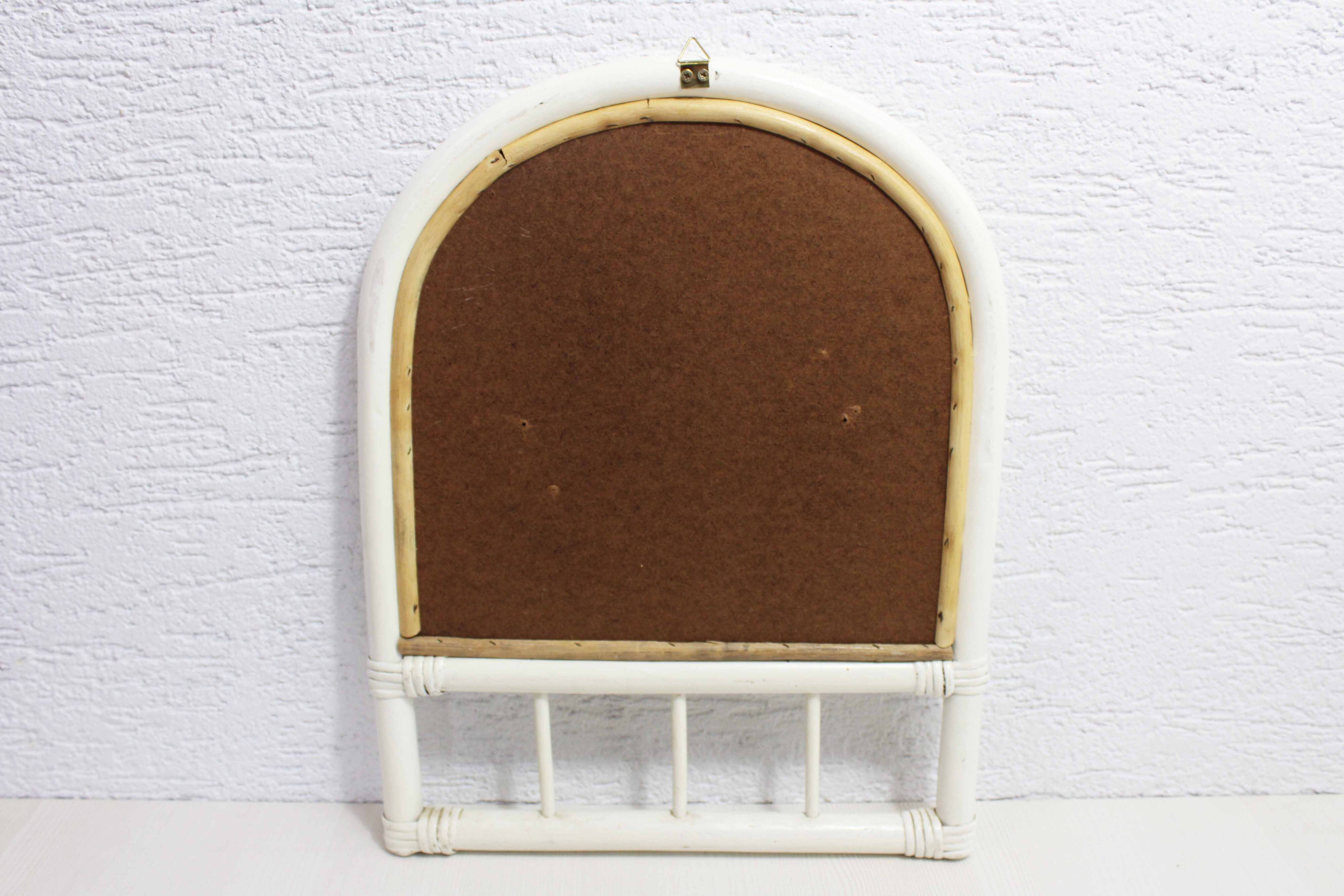 Miroir vintage en rotin