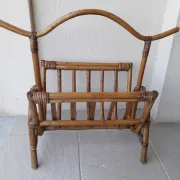 Rattan magazine rack