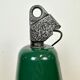 Industrial green enamel factory lamp with cast iron top, 1960s