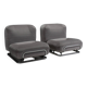 Fauteuils en mohair et chrome conçues par Malchioro pour IPE, Italie, années 1970