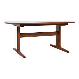 Midcentury Danish extendable oval dining table in teak by Skovby 1960s