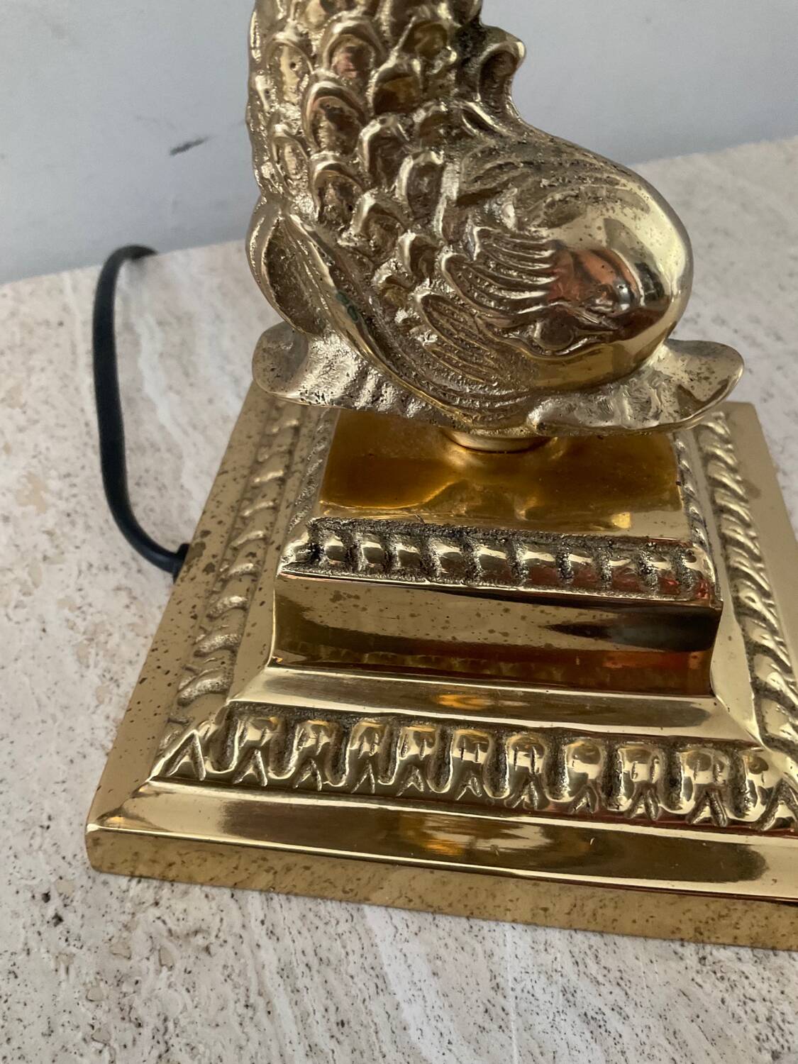 Pair of Empire lamps in bronze and sheet metal
