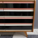 Pink Triple front Jiri Jiroutek sideboard for Interier Praha 1960s