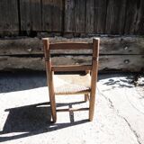 Old children's straw chair