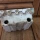 Wall-mounted wall soap door with built-in vintage ceramic