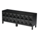 Brutalist De Coene sideboard in stained oak, Belgium, 1970s