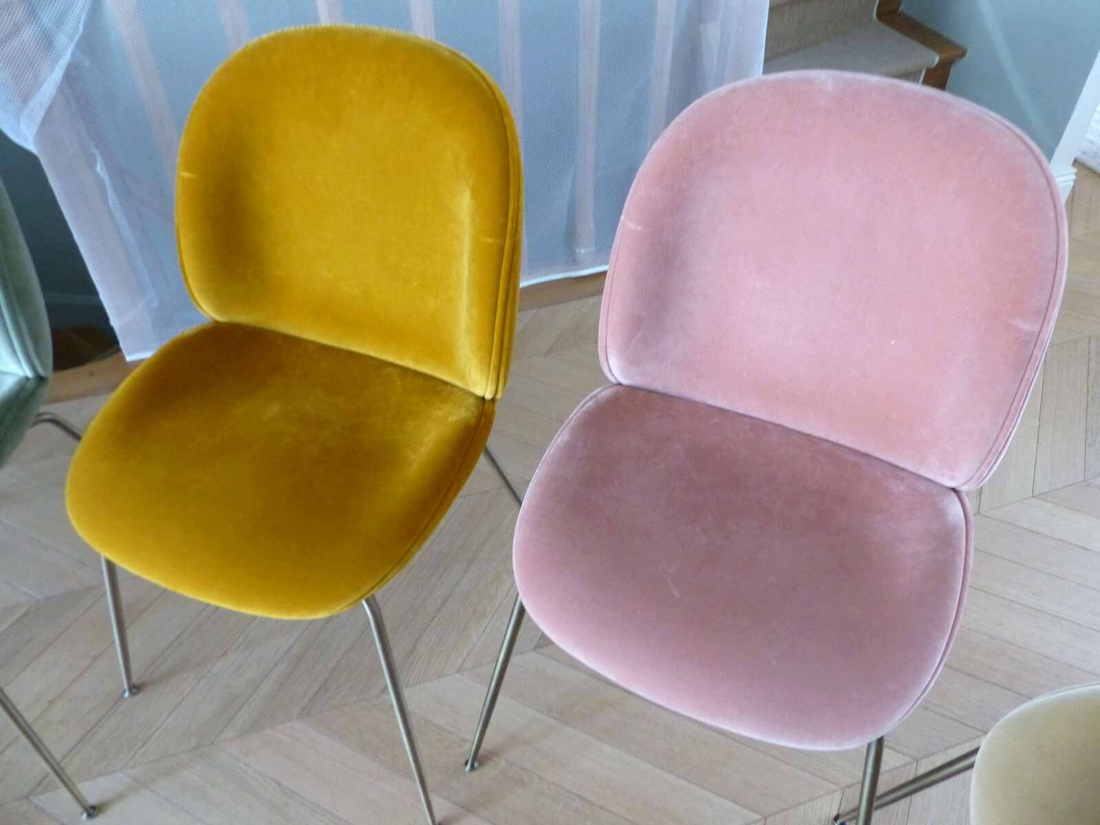 Set of 8 "Beetle Dining Chairs" by GUBI designed by GamFratesi