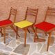 Suite 4 chaises Bistrot scandinave vintage années 1960