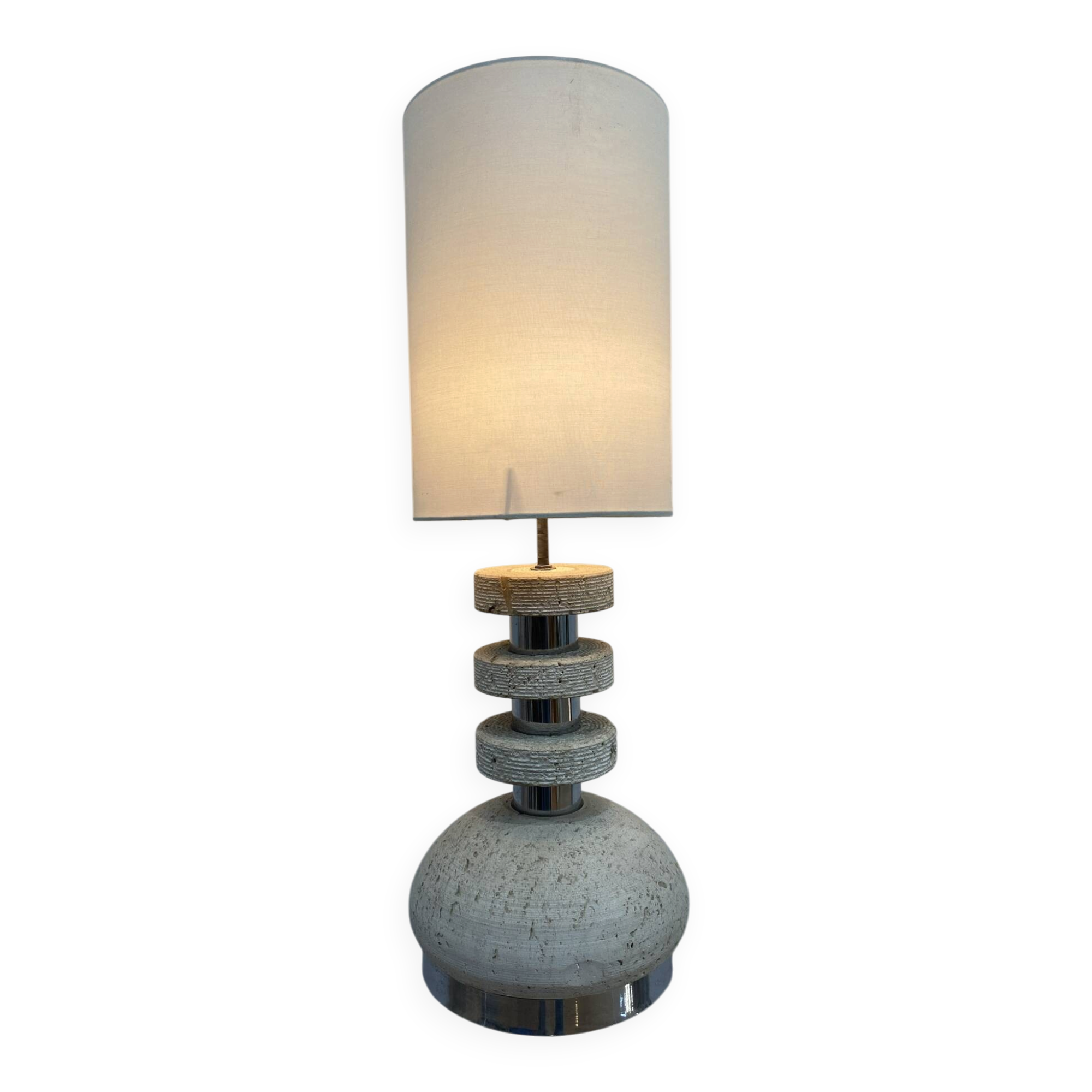 Lampe Space age travertin