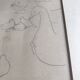 Pencil study signed by Peter Stevenson , Pigeons in NY, 1987