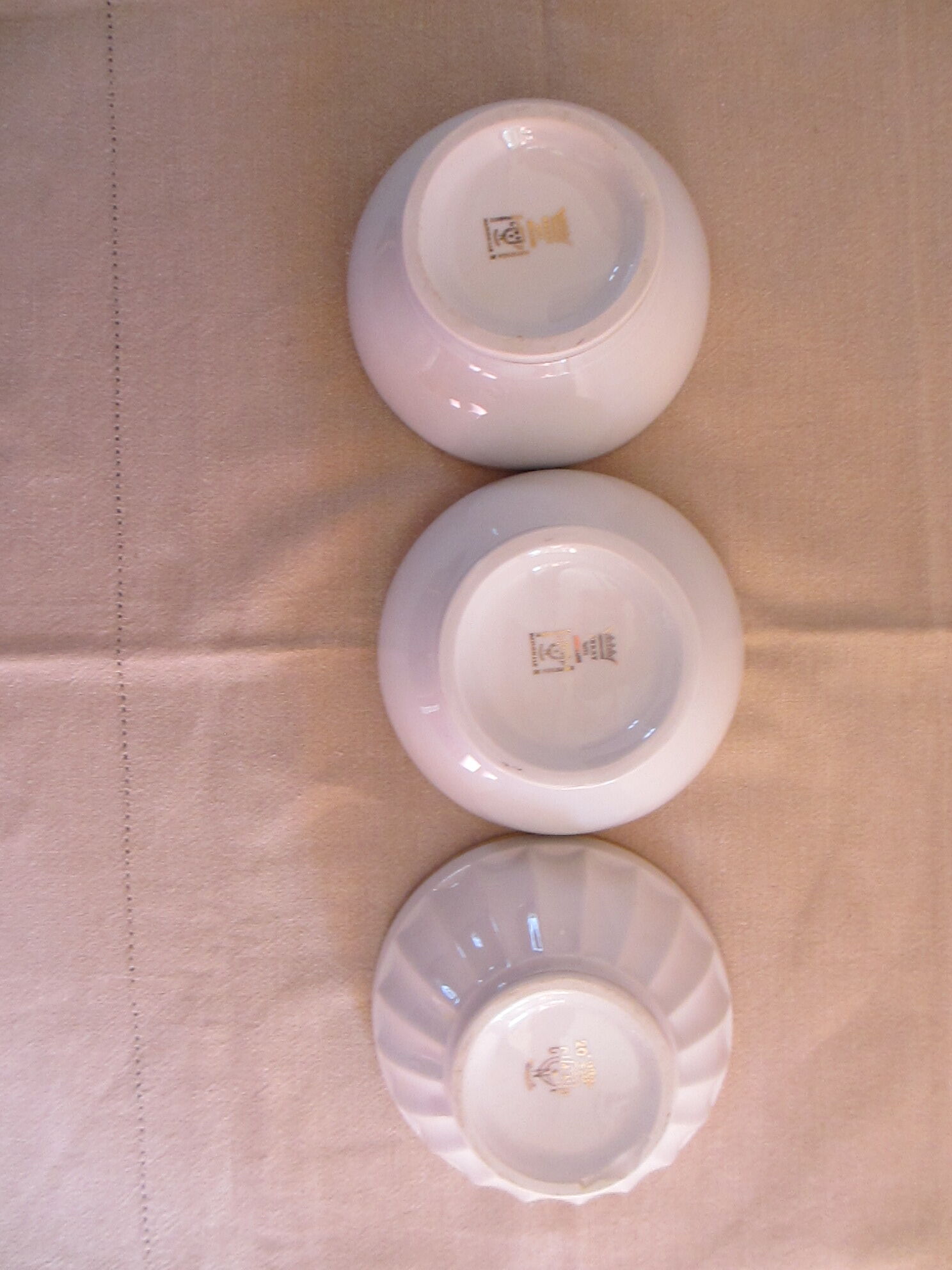3 bols en porcelaine du berry