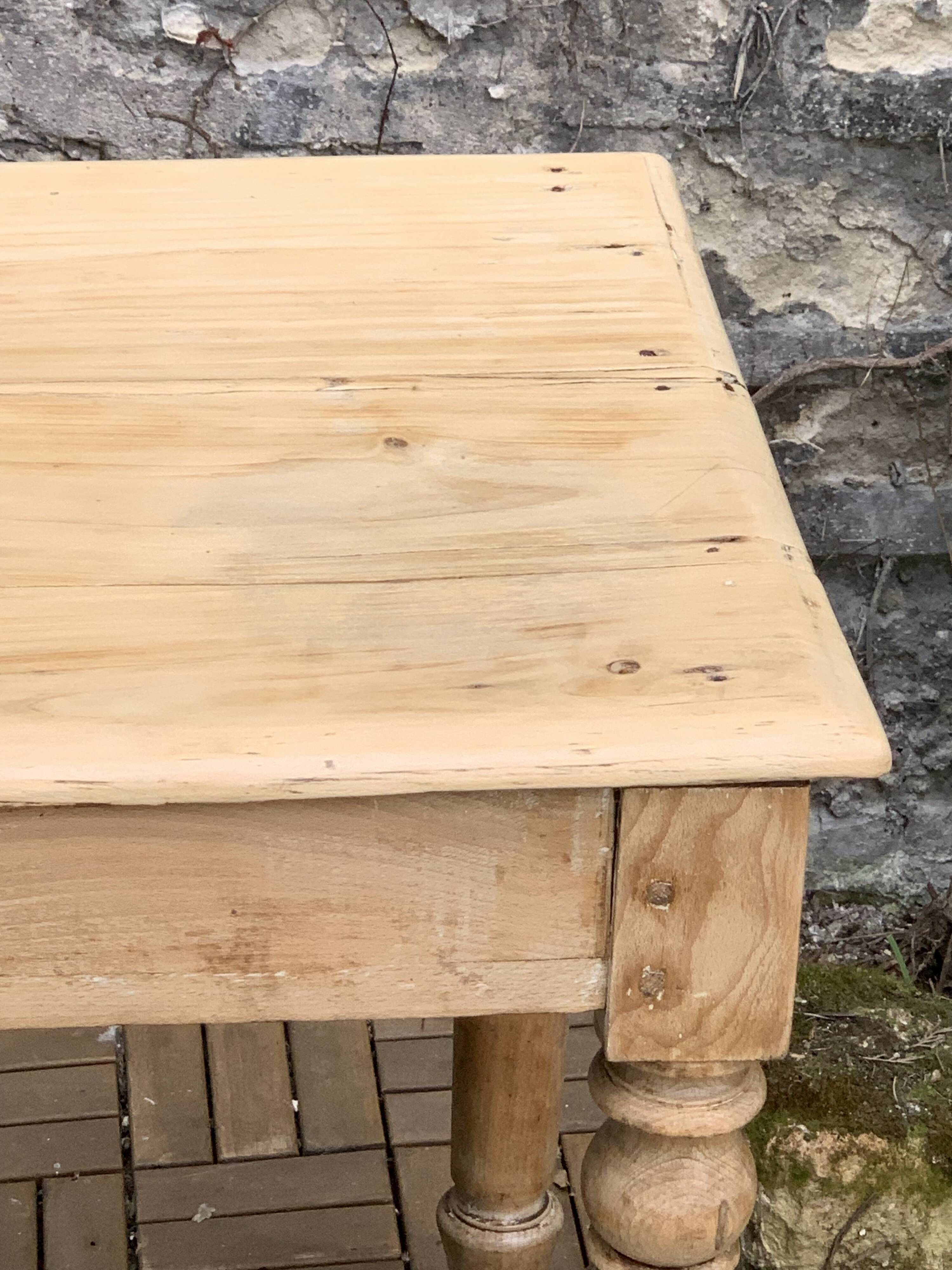 Raw wood farm table 1920