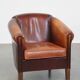 Correctly finished sheep leather club chair