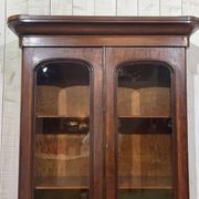19th century English mahogany two-part bookcase