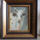 Pastel animalier, étude d’une Vache blanche.