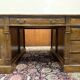 Large Classic English Oak Desk Partnerdesk