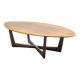 Table basse vintage, noyer, restaurée