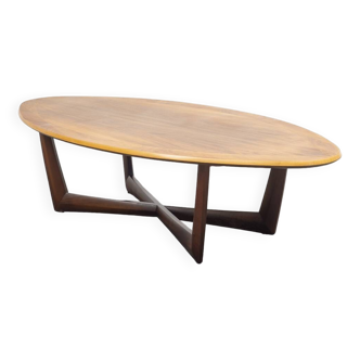 Vintage coffee table, walnut, restored