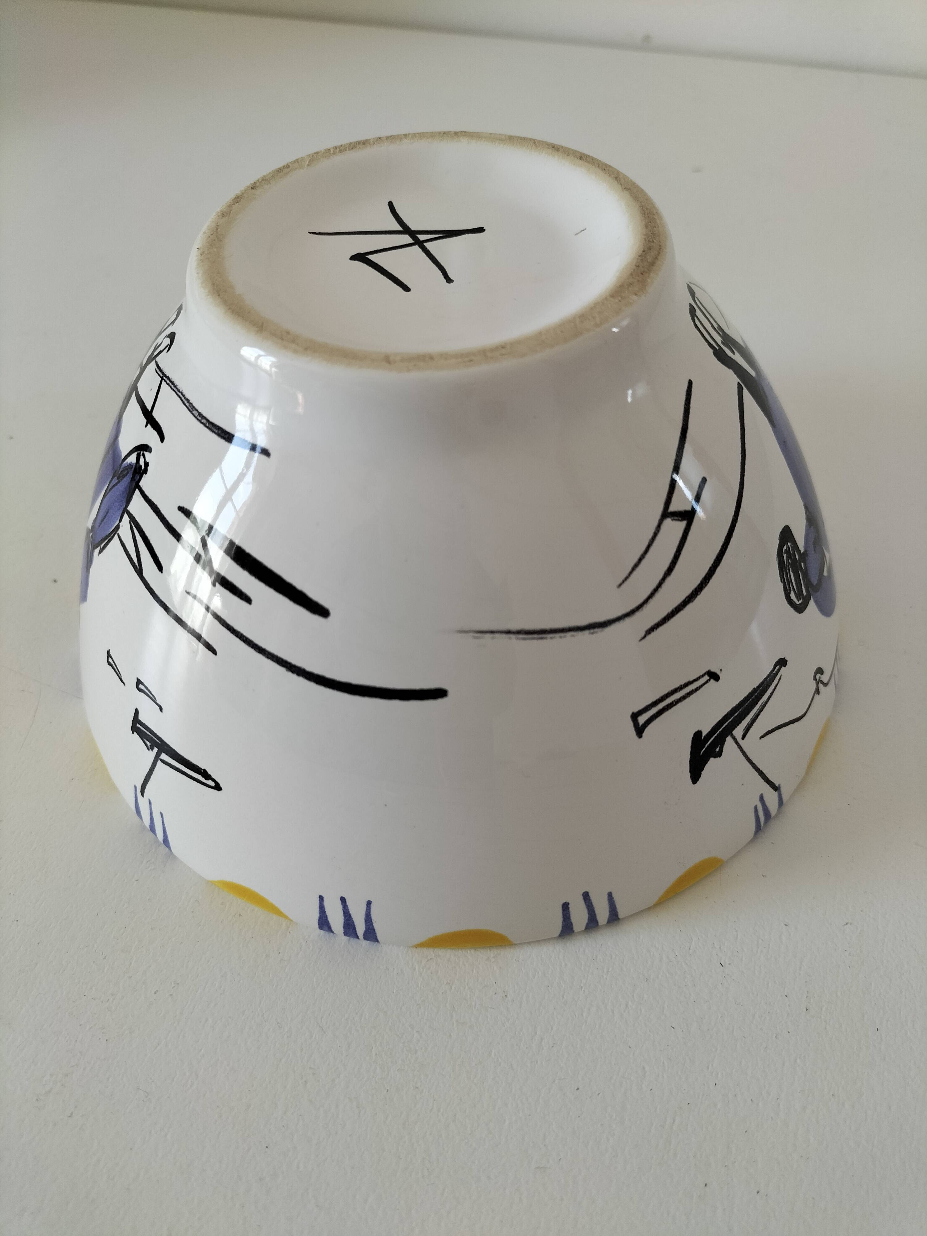 Revisited Breton bowl – Original signed painting – Unique piece