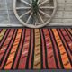Vintage Turkish Oushak Handmade Wool Cotton Orange Runner Rug 132x332