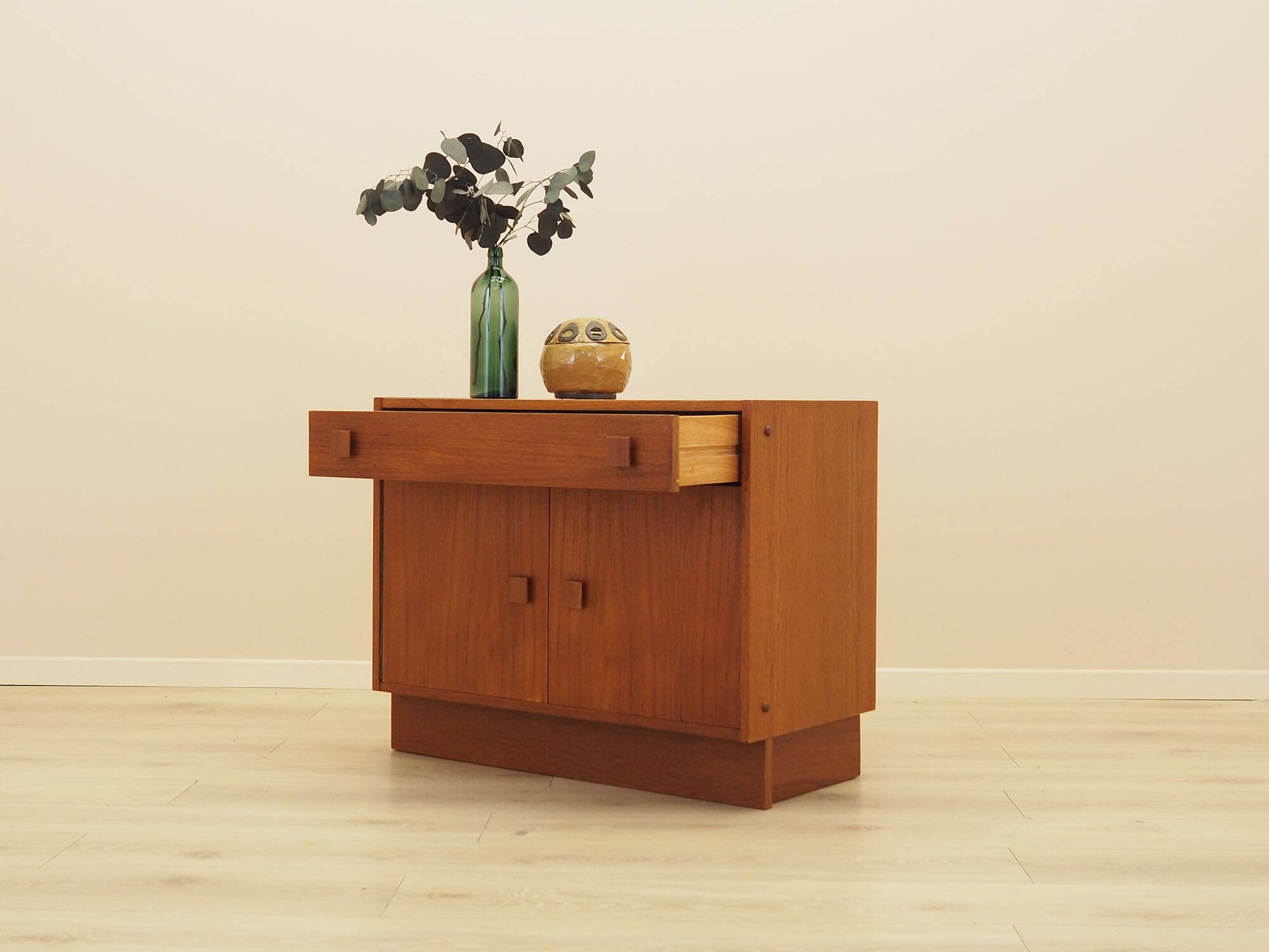 Danish Veneered Cabinet with Drawer, 1960s
