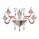 Venetian Imperial Rigadin Murano Glass Wall Sconce in Transparent Glass