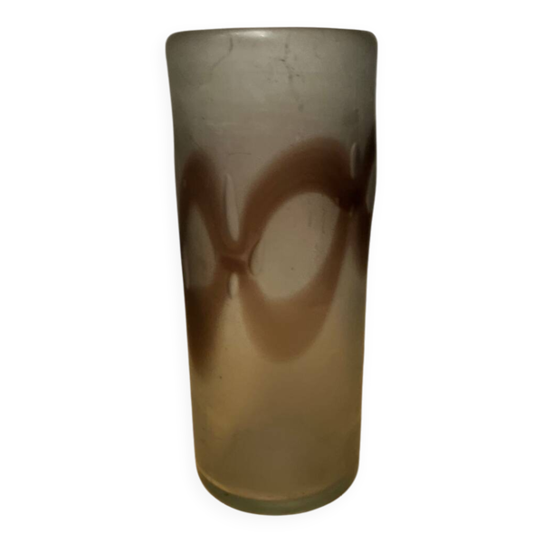 Vase verre soufflé fumé — Beyit