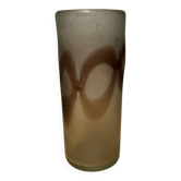 Vase verre soufflé fumé