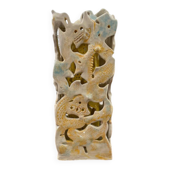 Totem XV in enamelled stoneware