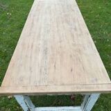 Farmhouse table with built-in storage