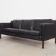 Leather sofa, Danish design, 1960s, manufacturer: Stouby