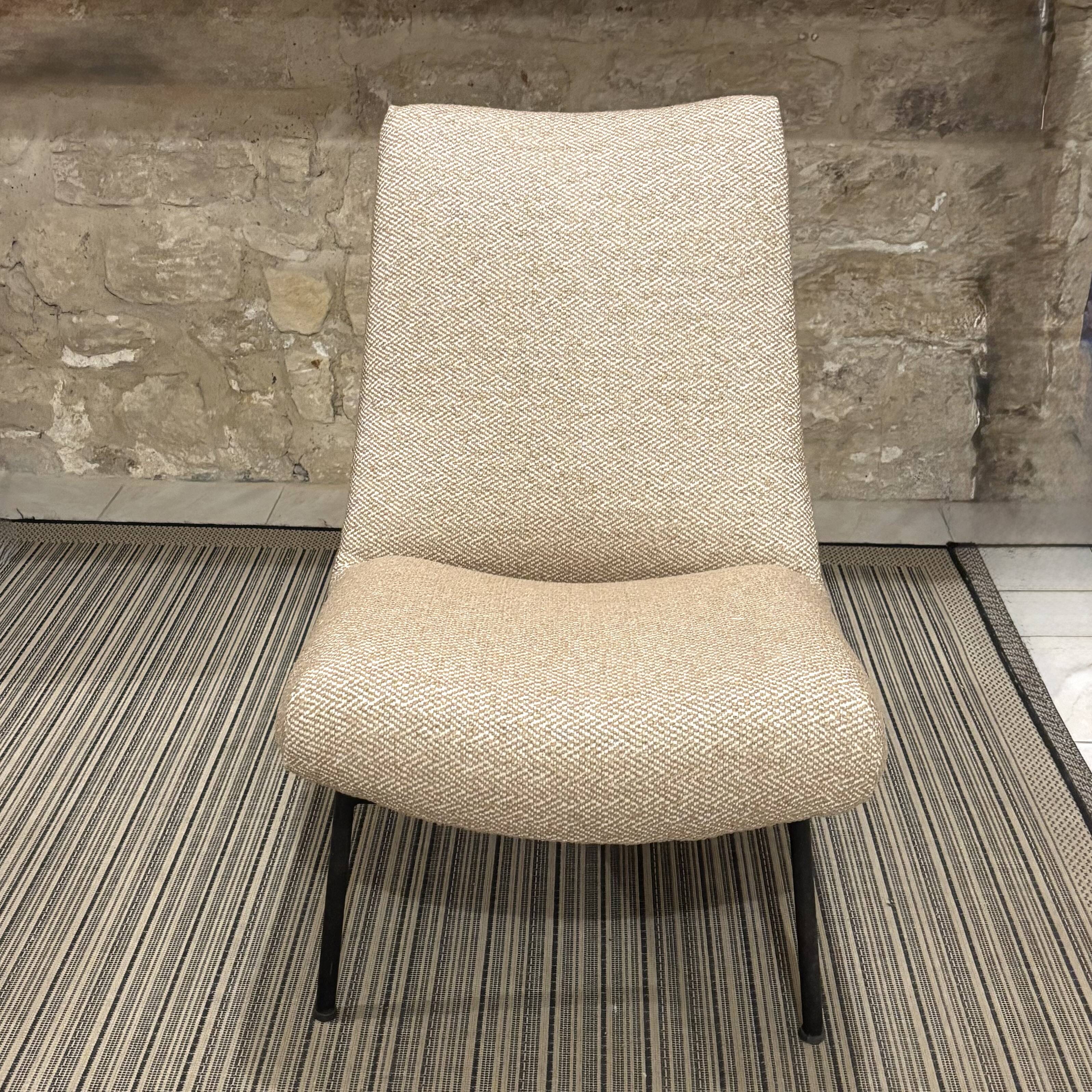 Pierre Guariche armchair for Steiner, reupholstered