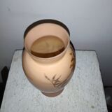 Art-Nouveau enamelled marble glass vase