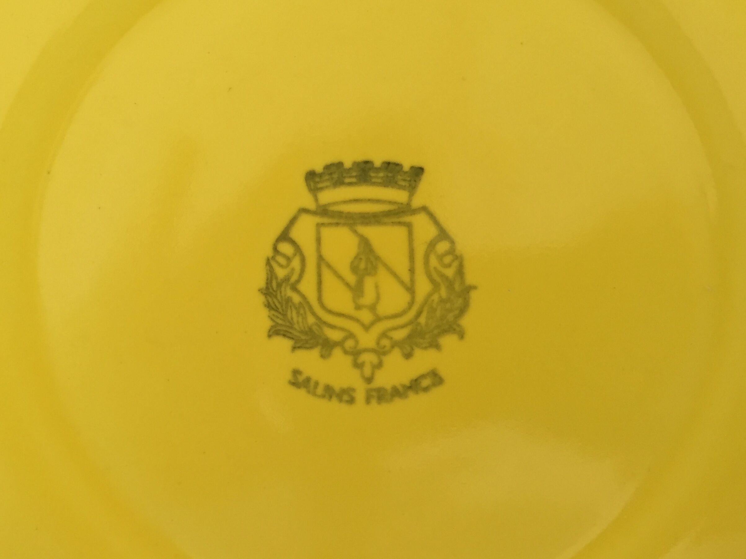 Set of 5 plates salins france yellow