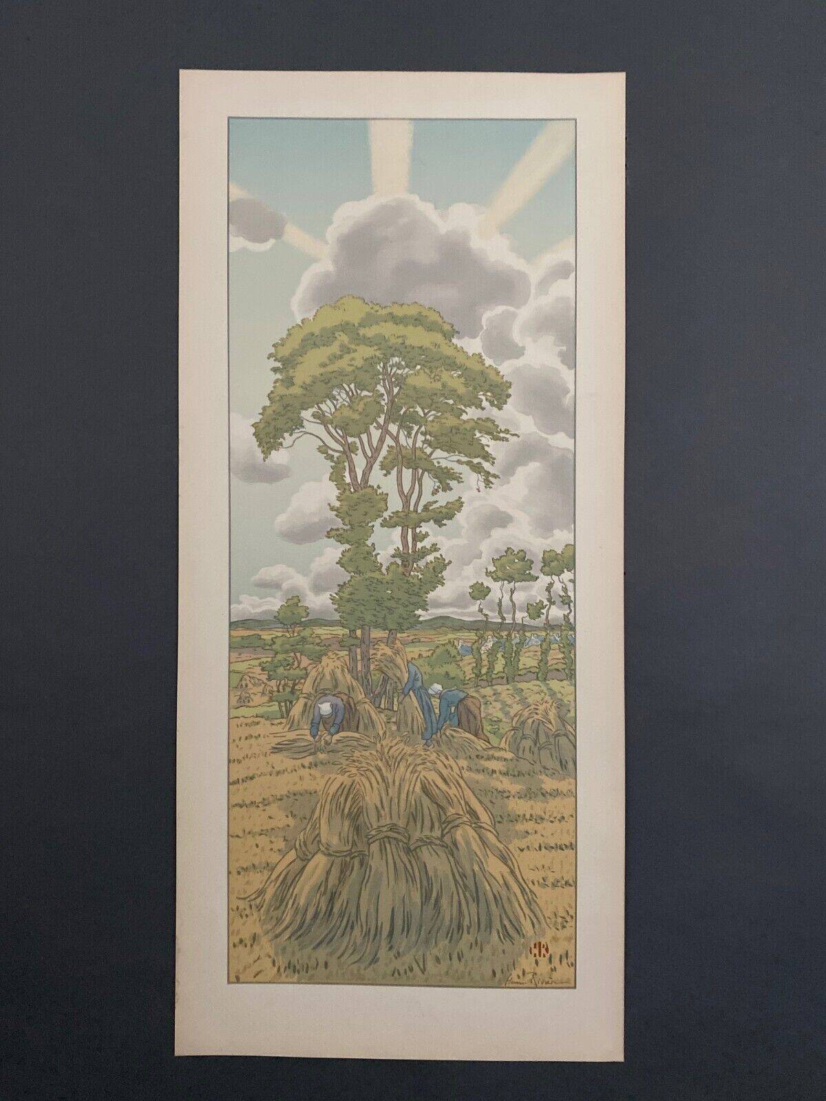Lithograph by Henri Rivière The Rising Storm - The Féérie des Heures