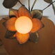 Golden metal brass flower lamp