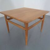 Danish Oak Sofa Table by Niels Bach, 1960s