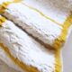 Contemporary Yellow and White Rug - 266 x 215 cm