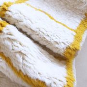 Tapis Contemporain Jaune et Blanc - 266 x 215 cm