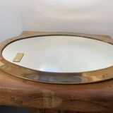 Urdu oval mirror solid brass