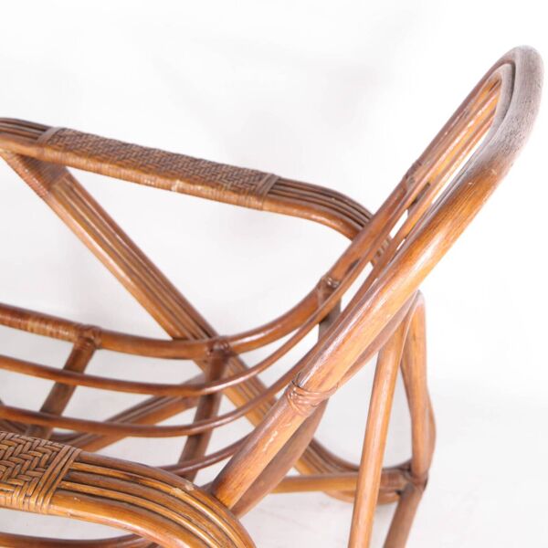 Chaise longue en rotin